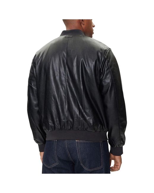 Calvin Klein Black Polyethylene Bomber for men