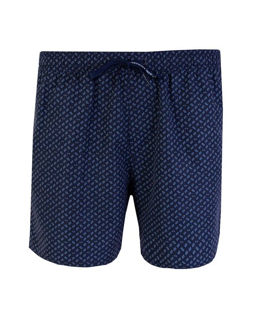 Armani Exchange Blue Elegant Micro Print Swim Shorts for men