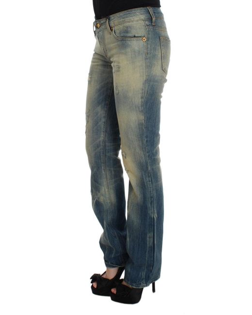 Roberto Cavalli Gray Elegant Slim Bootcut Jeans
