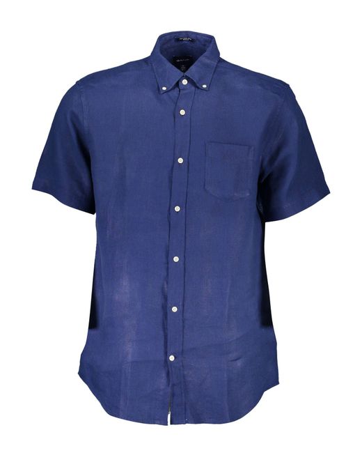 Gant Blue Ele Linen Button-Down Shirt for men