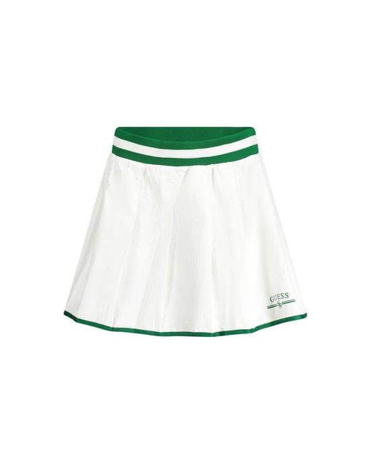 Guess Green White Polyester Skirt