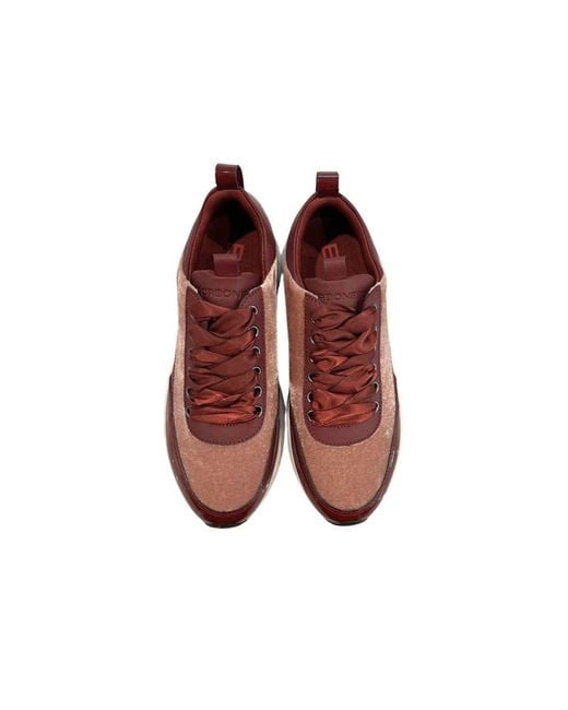 Borbonese Red Fabric Sneakers