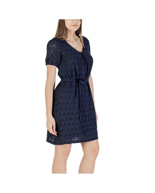 VILA CLOTHES Blue Recycled Polyester Short Dress