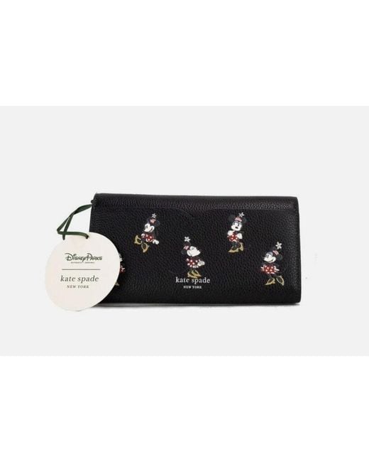 Kate Spade X Disney Black Leather Minnie Mouse Wallet Crossbody Bag