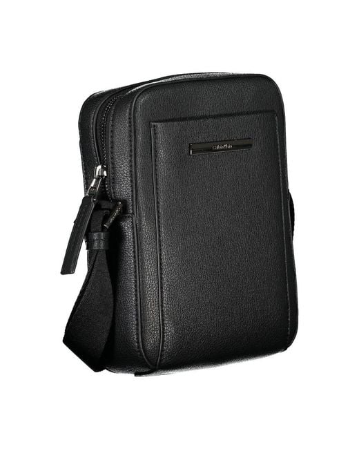 Calvin Klein Black Sleek Shoulder Bag With Logo Detail for men