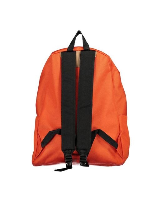 Napapijri Orange Eco-Chic Backpack For The Modern Explorer for men