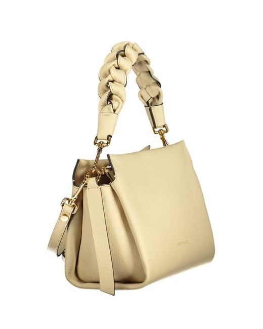 Coccinelle Natural Beige Leather Handbag