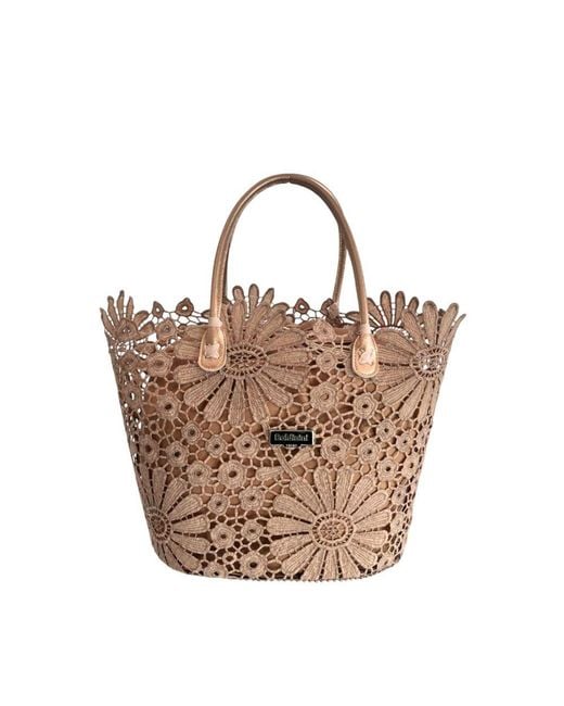 Baldinini Metallic Brown Pu Handbag