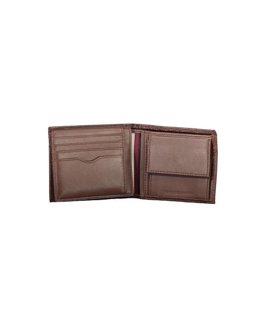 Tommy Hilfiger Brown Elegant Leather Bifold Wallet for men