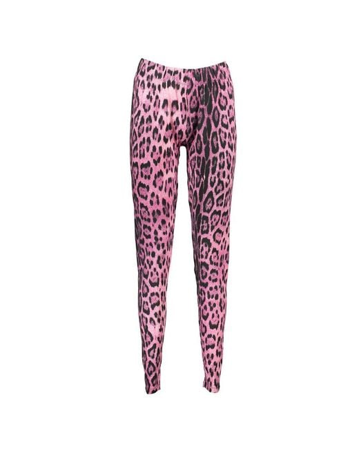 Roberto Cavalli Red Rosa Cotton 's Legging