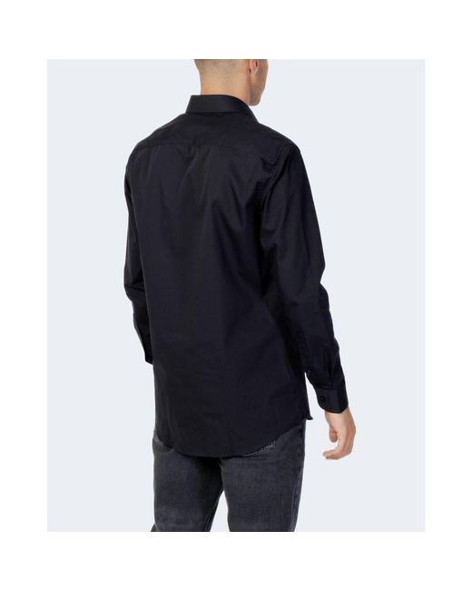 SELECTED Blue Black Cotton Shirt for men
