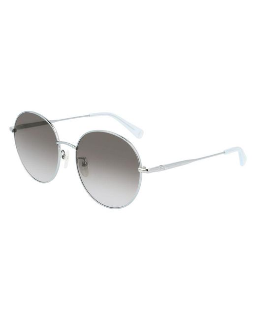 Longchamp White Blue Metal Sunglasses