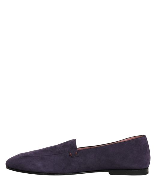 Dolce & Gabbana Purple Violet Velvet Slip On Men Flats Loafers Shoes for men