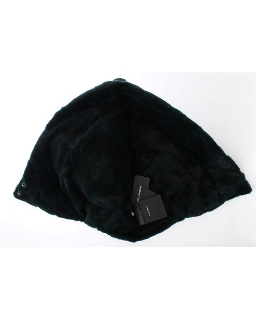 Dolce & Gabbana Black Exclusive Weasel Fur Hooded Scarf
