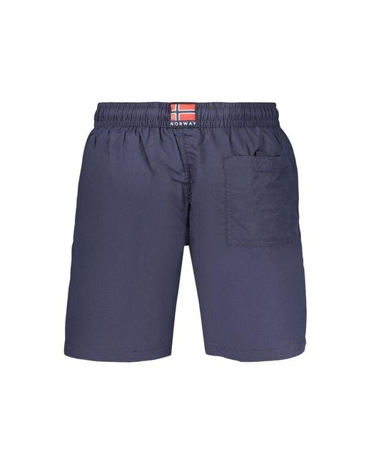 Norway 1963 Blue Polyamide Men's Swim Boxer for men