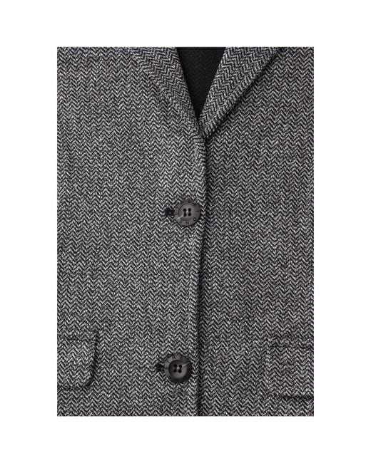 Street One Gray Blue Polyester Blazer