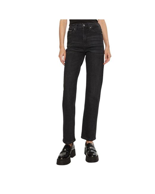 Calvin Klein Black Cotton Jeans & Pant