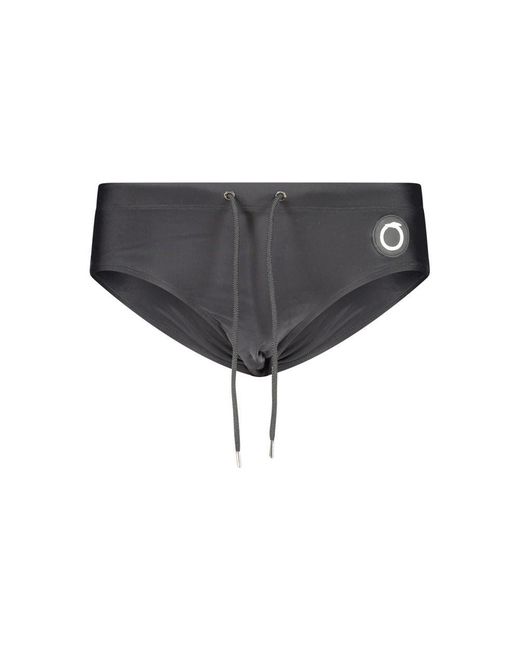 Trussardi Gray "nero Poliammide Men's Swim Brief" for men