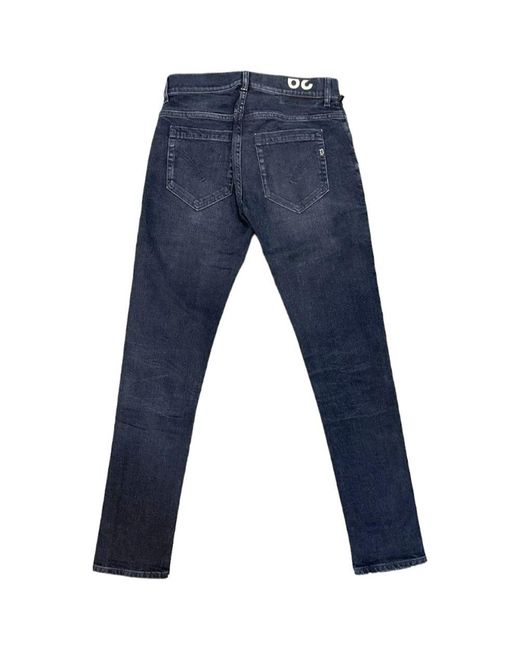 Dondup Blue Chic Regular Fit Dark Stretch Jeans for men