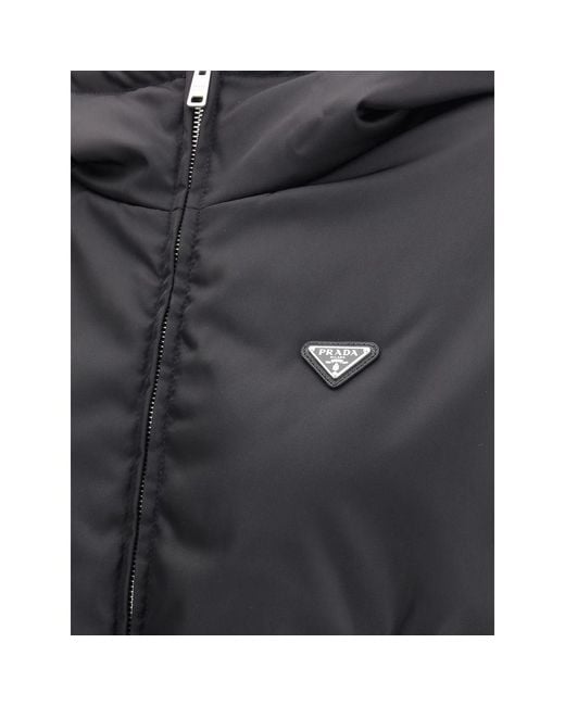 Prada Black Recycled Polyamide Shell Jacket