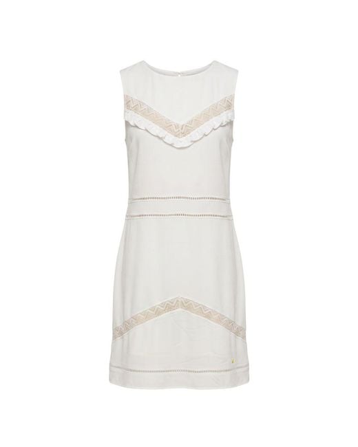 Trussardi Natural White Polyester Dress
