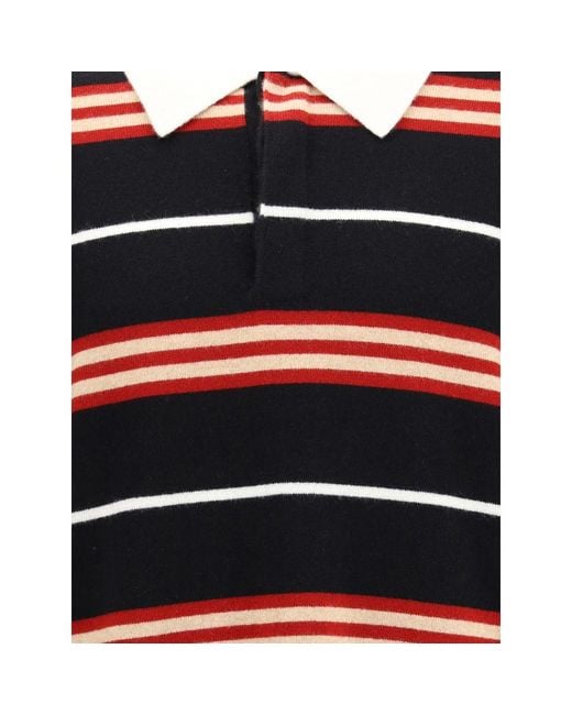 Guest In Residence Blue Cashmere Rugby Polo for men