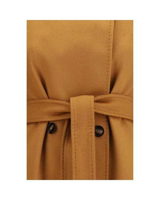 Max Mara Brown Beige Wool Oves Aries Coat