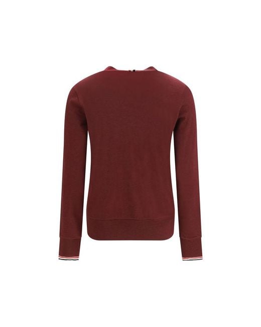 Thom Browne Red Bordeaux Wool Oves Aries Cardigan