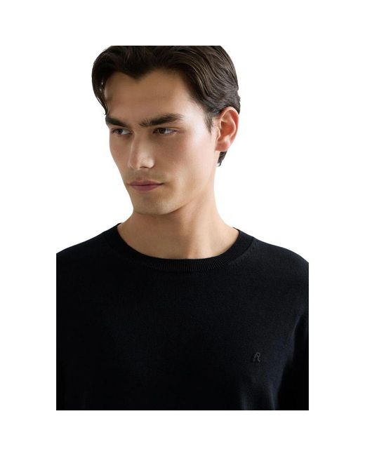 Replay Black Cotton Sweatshirt for men