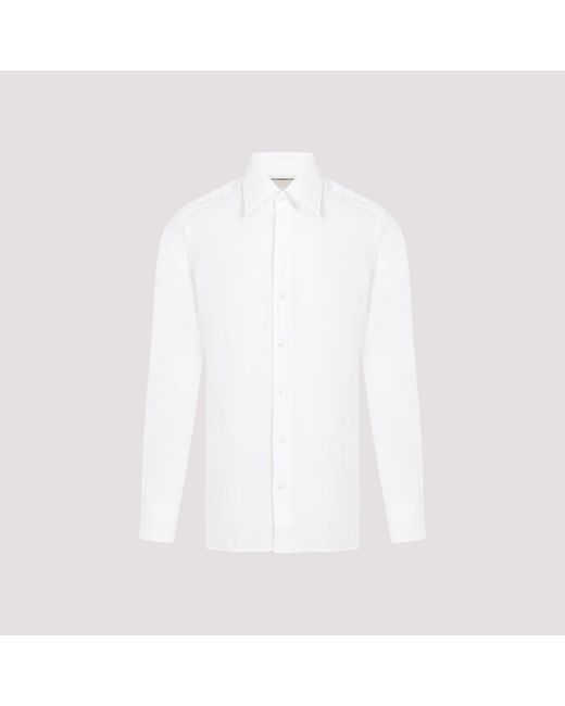 Tom Ford White Ivory Lyocell Shirt for men
