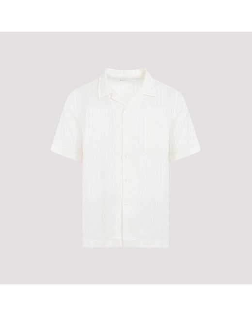 Universal Works White Ecru Cotton Shirt for men