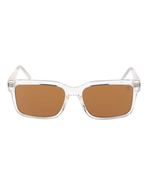 Timberland White Transparent Stainless Steel Sunglasses