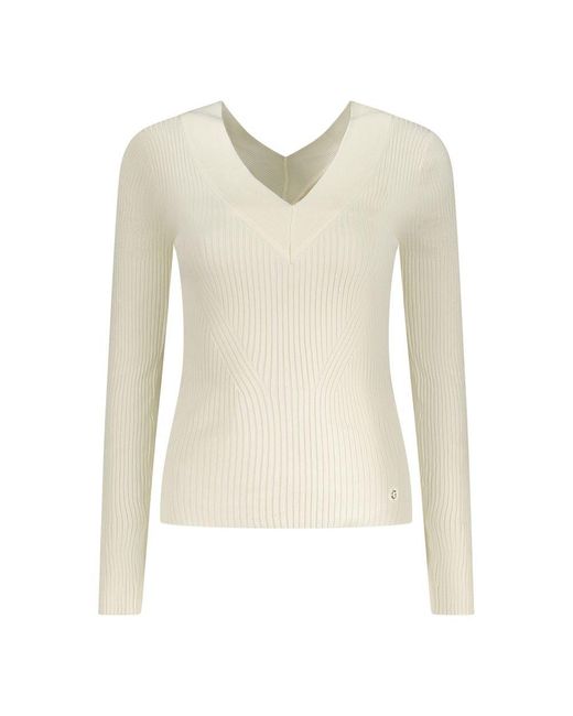 Guess Natural White Viscose Sweater