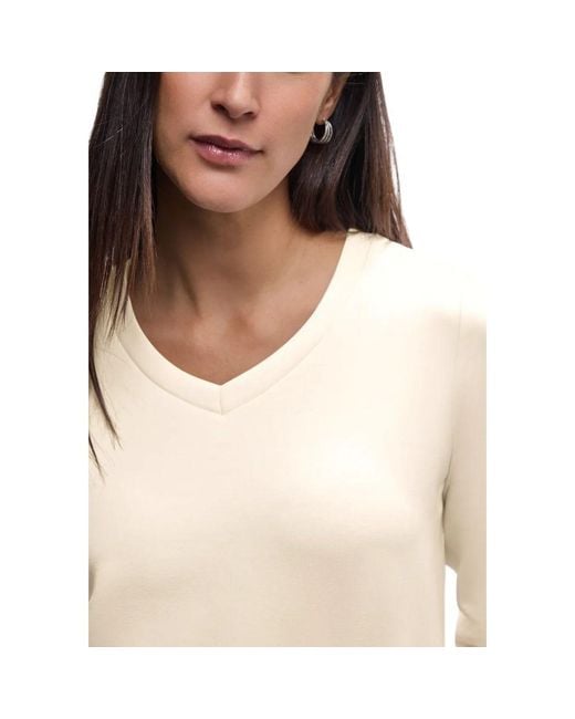 Street One Blue Beige Modal Sweatshirt