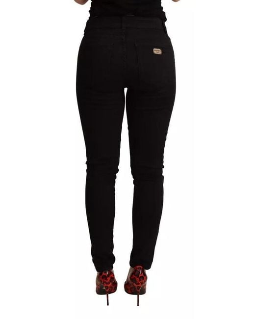 Dolce & Gabbana Black Cotton Stretch Skinny Denim Jeans