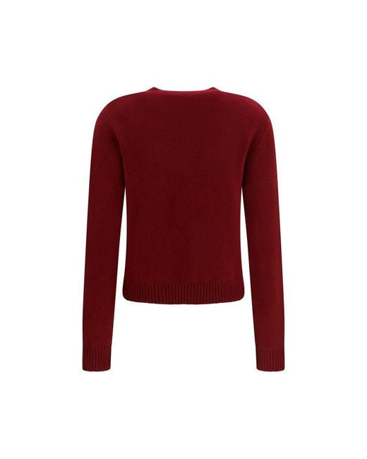Lisa Yang Red Bordeaux Cashmere Sweater