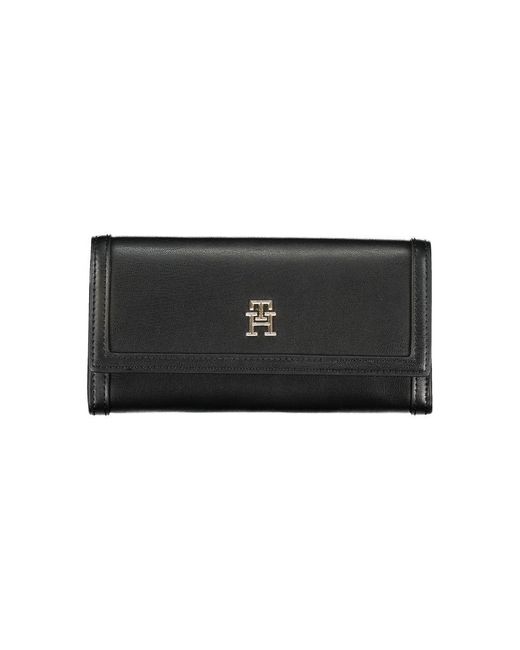 Tommy Hilfiger Black Elegant Dual-Compartment Wallet for men