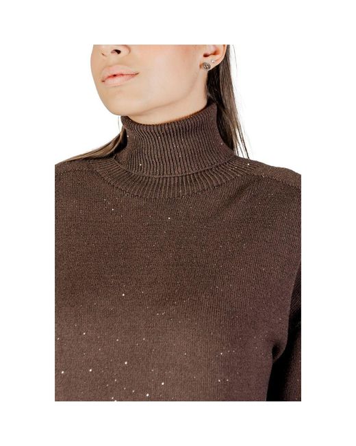 Liu Jo Brown Viscose Sweatshirt