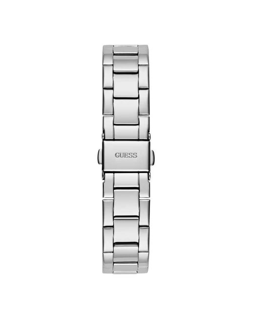 Guess Metallic Gray Stainless Steel Watch for men