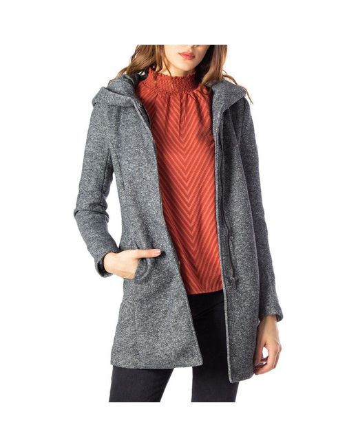ONLY Gray Polyester Jackets & Coat