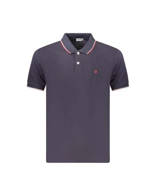 COVERI MOVING Blue Cotton Men's Polo for men