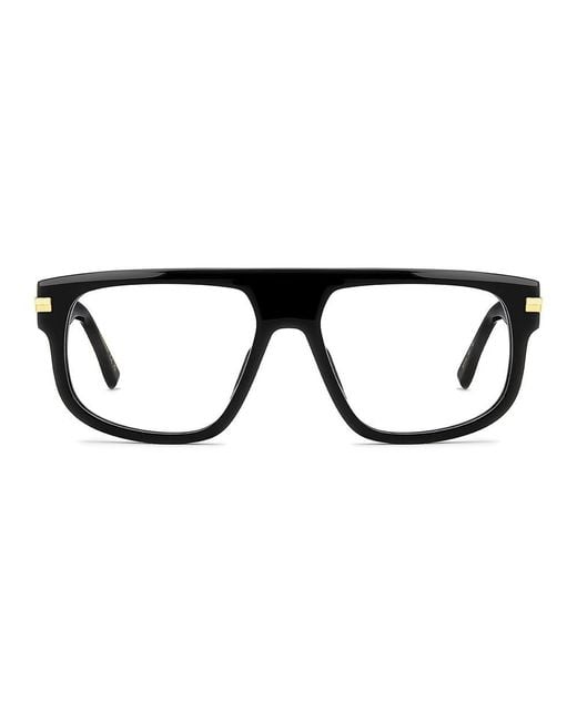 DSquared² Black Acetate Glasses (Frames) for men