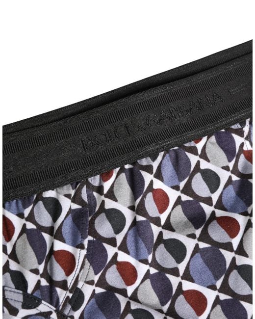 Dolce & Gabbana Black Multicolor Patterned Men Midi Brief Underwear for men