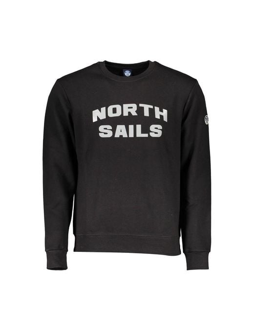 North Sails Black Cotton Sweater for men