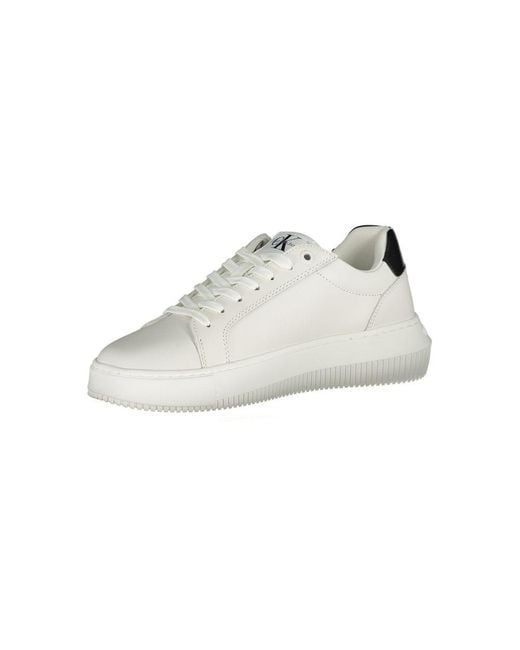 Calvin Klein White Platform Sneakers Yw0Yw00028