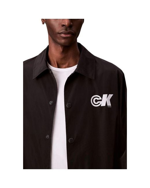 Calvin Klein Black Polyester Shell Jacket for men