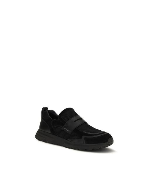 Prada Black Loafers Calf Leather for men