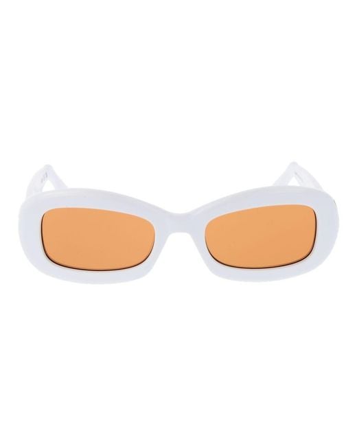 Gcds White Plastic Sunglasses