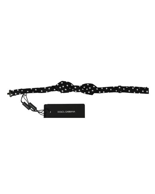 Dolce & Gabbana Black Polka Dot Bow Tie Ft2040 for men
