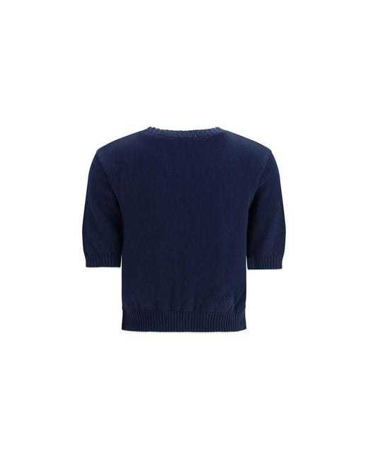 Max Mara Blue Cotton Sweatshirt